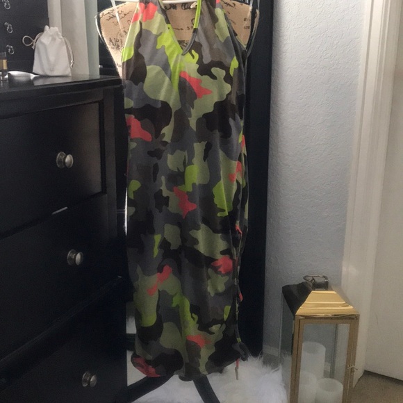 ARMY PRINT DRESS - Picture 2 of 2